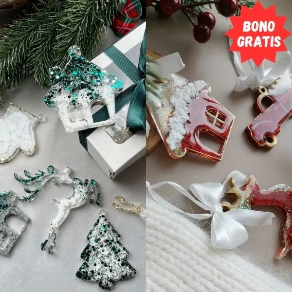 Figuras navideñas en resina